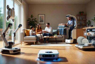 Futuristic Cleaning Gadgets – Next-Gen Smart Home Devices Concept