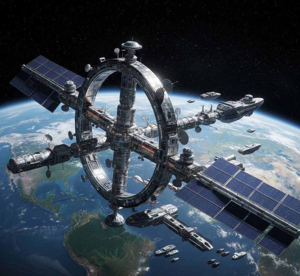Next-Gen Space Station: 8K Ultra-Premium Design