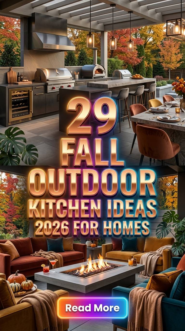 29 Fall Outdoor Kitchen Ideas 2026 for Homes Stylish Backyard Patio Inspiration