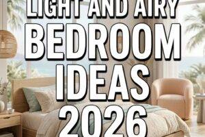 27 Light and Airy Bedroom Ideas 2026 for Homes Fresh Cozy & Aesthetic Summer to Fall Decor