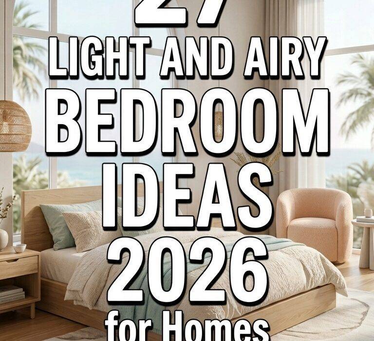 27 Light and Airy Bedroom Ideas 2026 for Homes Fresh Cozy & Aesthetic Summer to Fall Decor