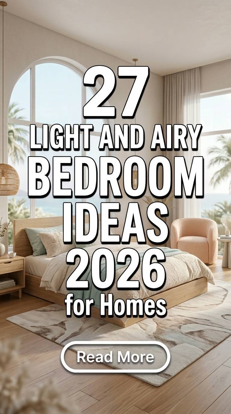 27 Light and Airy Bedroom Ideas 2026 for Homes Fresh Cozy & Aesthetic Summer to Fall Decor