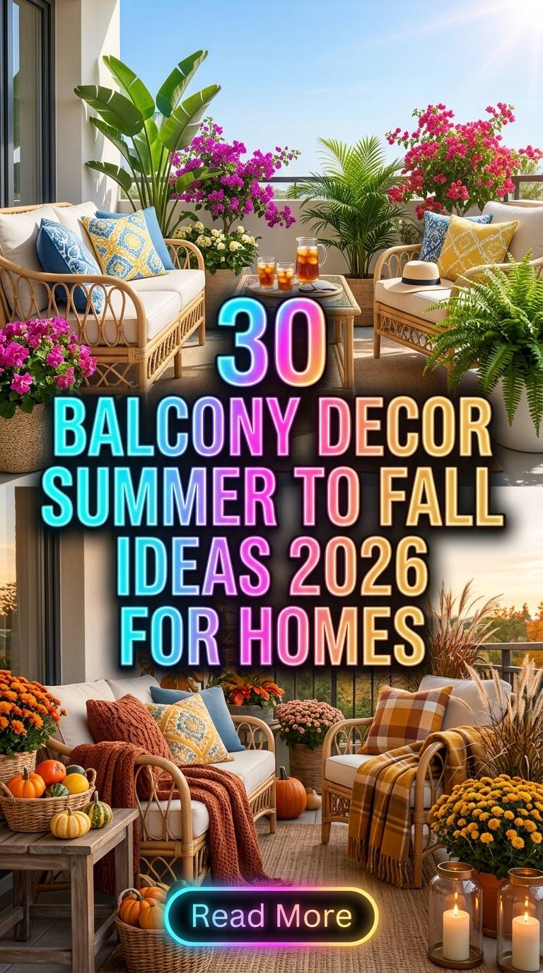 30 Balcony Decor Summer to Fall Ideas 2026 for Stylish Home Living Inspiration