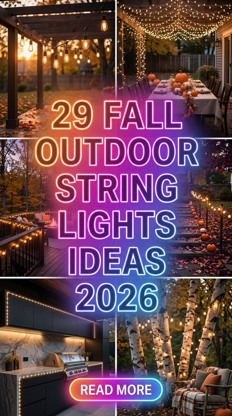 29 Fall Outdoor String Lights Ideas 2026 for Homes Transform Your Backyard Into a Glowing Paradise