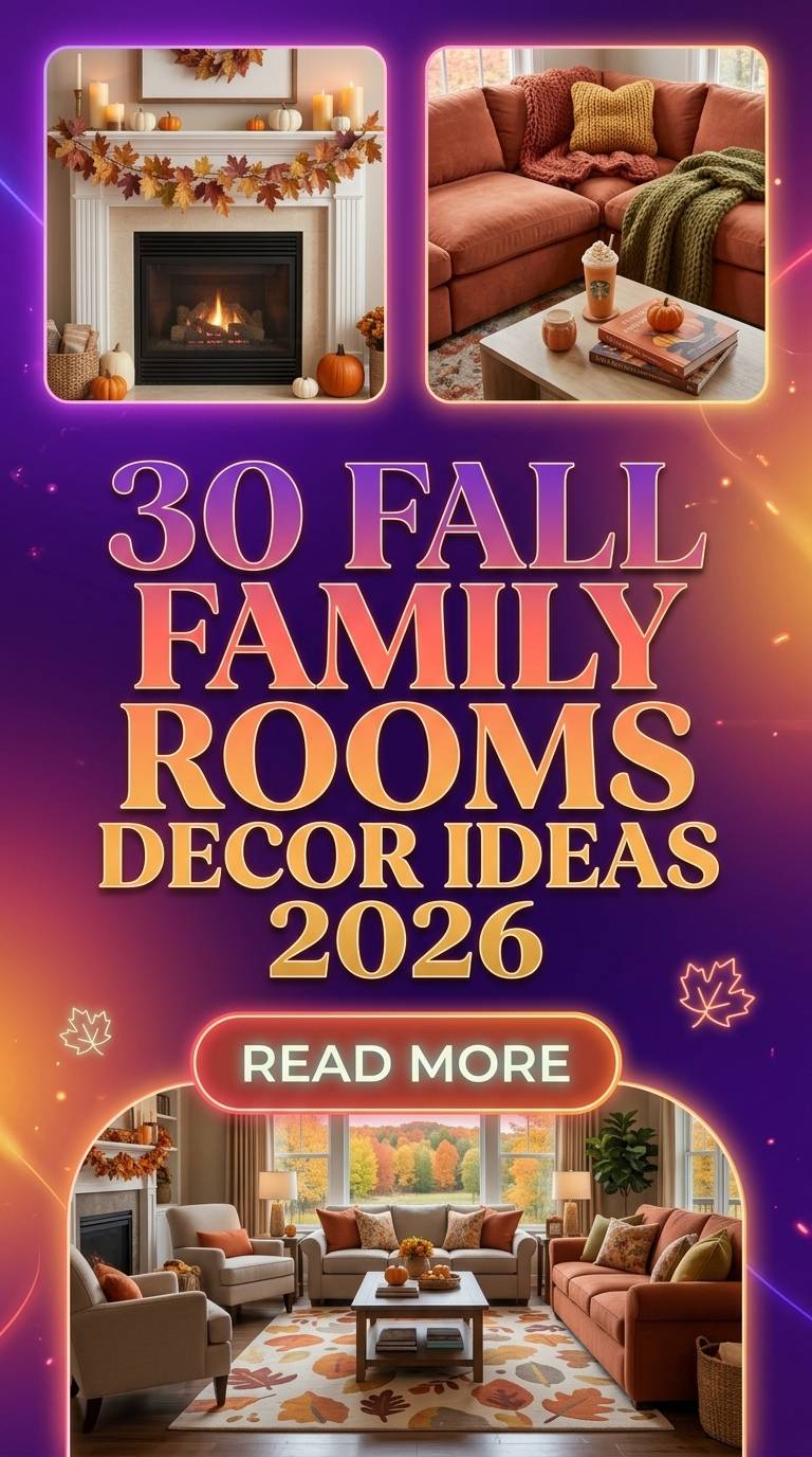 30 Fall Family Room Decor Ideas 2026 for Homes Cozy, Stylish & Functional Designs