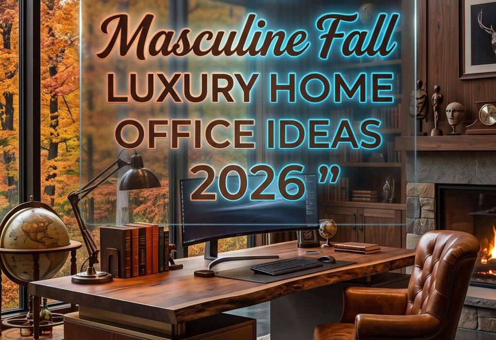 30 Masculine Fall Luxury Home Office Ideas 2026 for Bold & Professional Designs