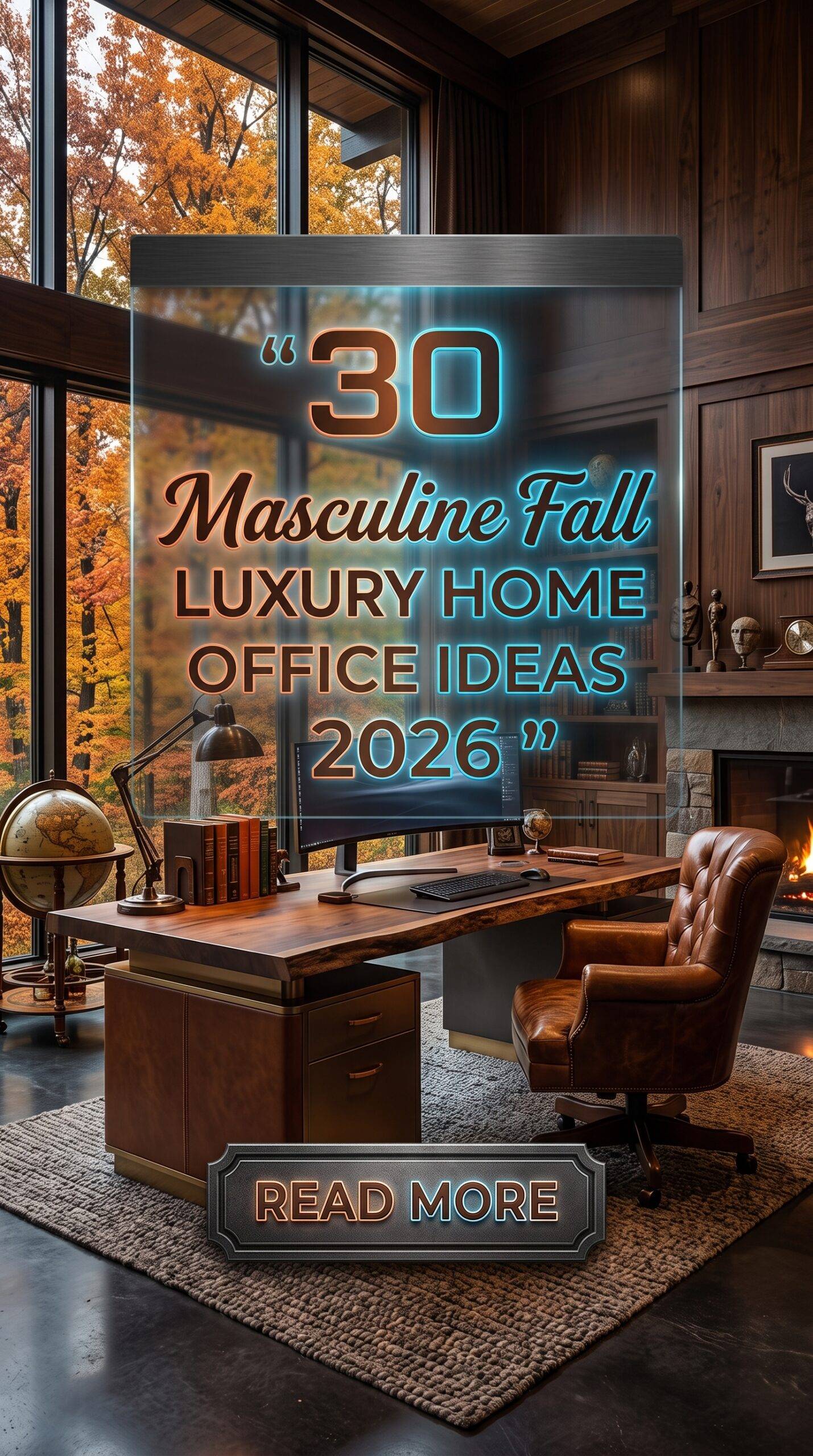 30 Masculine Fall Luxury Home Office Ideas 2026 for Bold & Professional Designs
