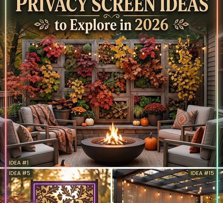 30 Fall Outdoor Privacy Screen Ideas 2026 for Homes Modern Backyard & Patio Inspiration