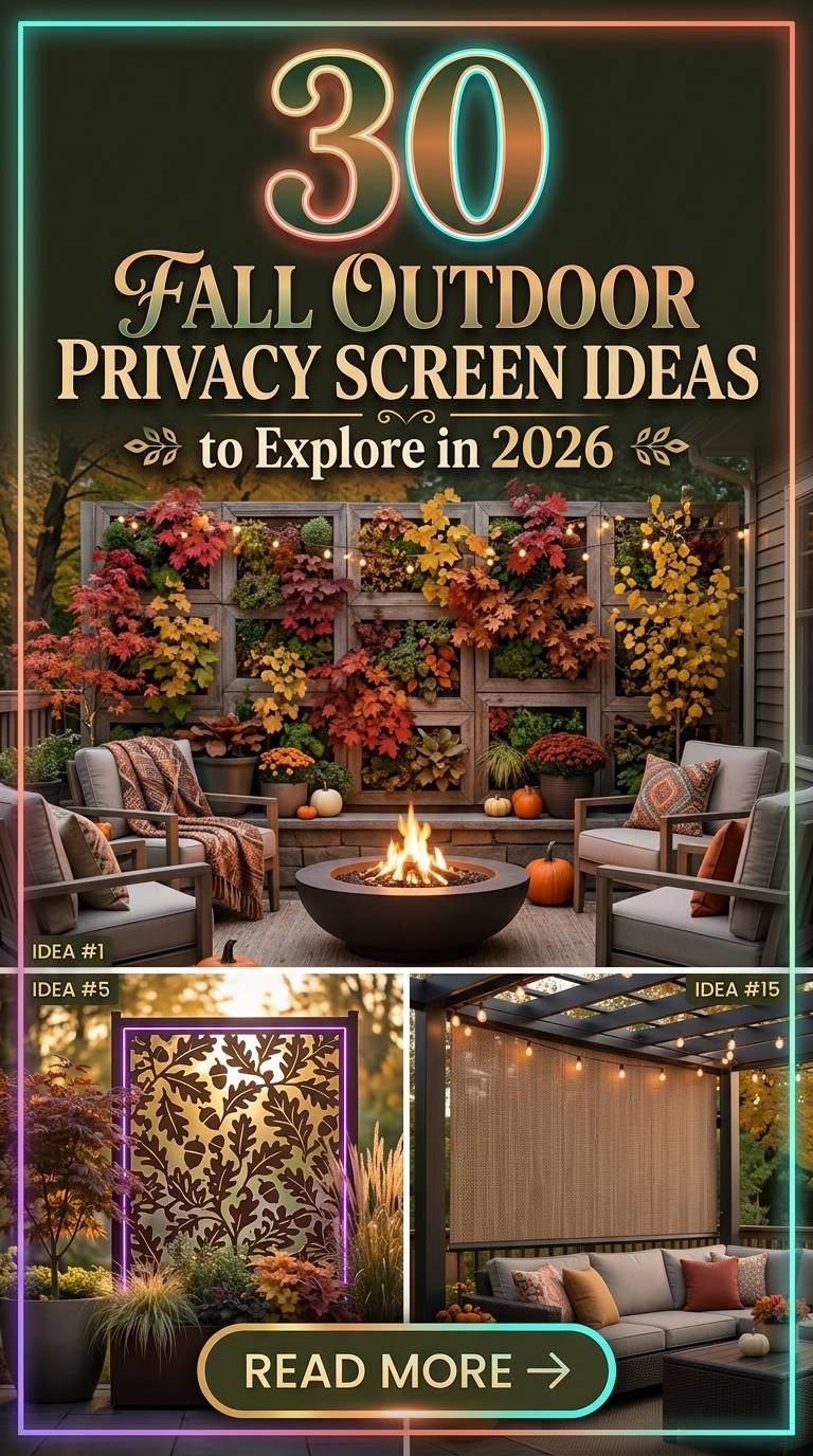 30 Fall Outdoor Privacy Screen Ideas 2026 for Homes Modern Backyard & Patio Inspiration