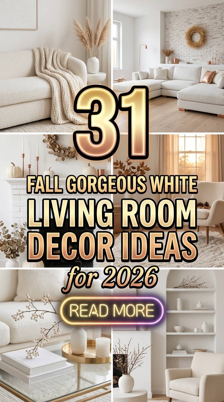 31 Fall Gorgeous White Living Room Decor Ideas 2026 for Homes Dream Home Inspiration