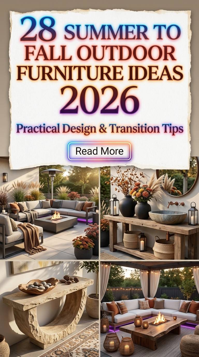 # 28 Summer to Fall Outdoor Furniture Ideas 2026 for Homes Stylish & Comfortable Outdoor Living
