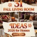 31 Fall Living Room Ideas 2026 for Homes Aesthetic Soft Cozy Decor & Fresh Colors