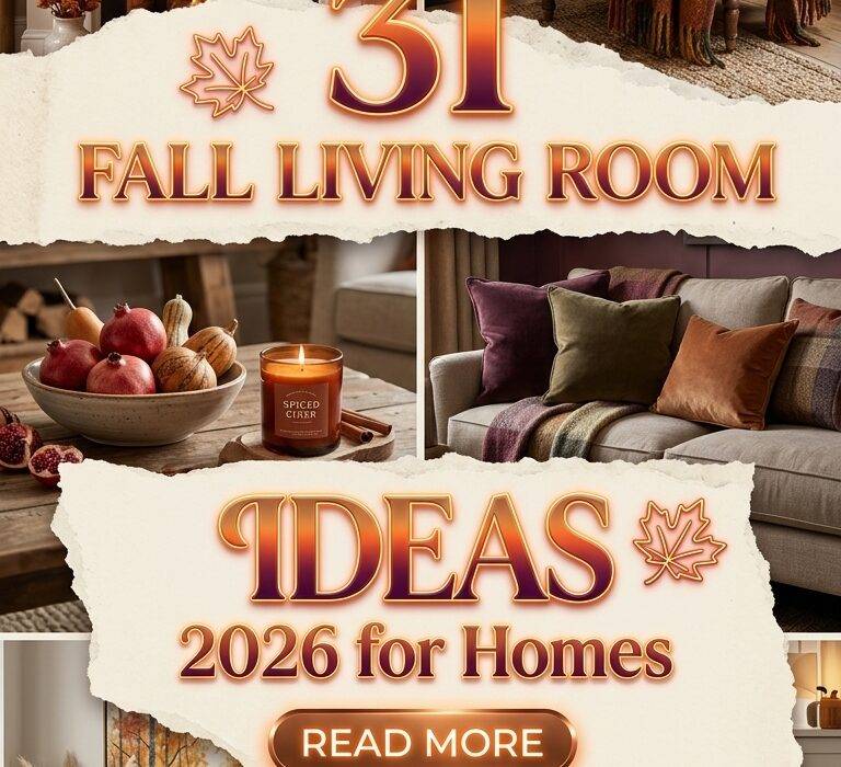 31 Fall Living Room Ideas 2026 for Homes Aesthetic Soft Cozy Decor & Fresh Colors