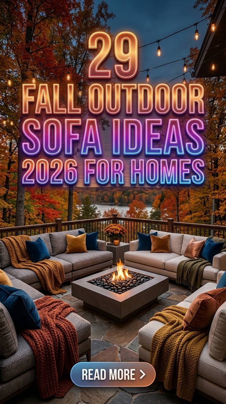 29 Fall Outdoor Sofa Ideas 2026 for Homes Modern Patio Space Inspiration