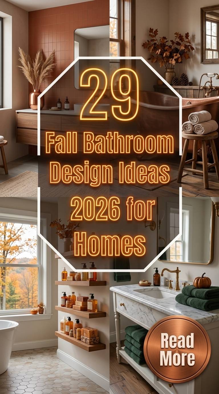 29 Fall Bathroom Design Ideas 2026 for Homes Modern, Elegant & Timeless Spaces