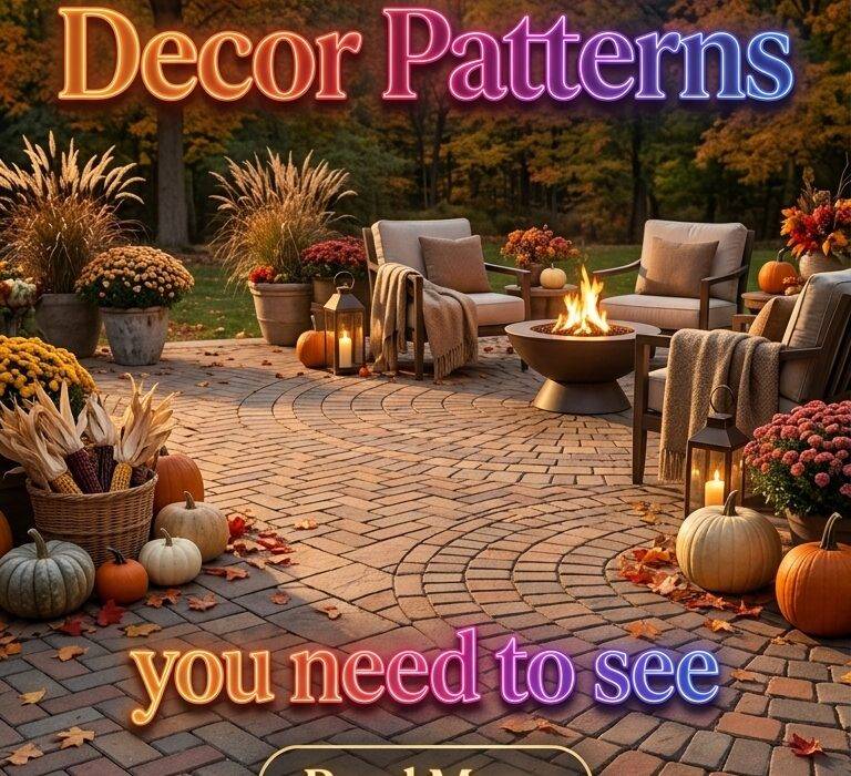 30 Fall Paver Patio Decor Patterns 2026 for Homes Modern Square, Brick & Herringbone Ideas