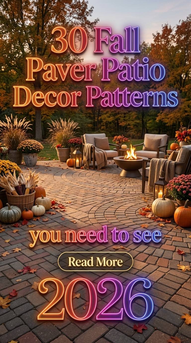 30 Fall Paver Patio Decor Patterns 2026 for Homes Modern Square, Brick & Herringbone Ideas