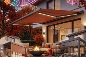 31 Retractable Fall Awning Ideas 2026 for Homes Modern Patio & Outdoor Shade Inspiration