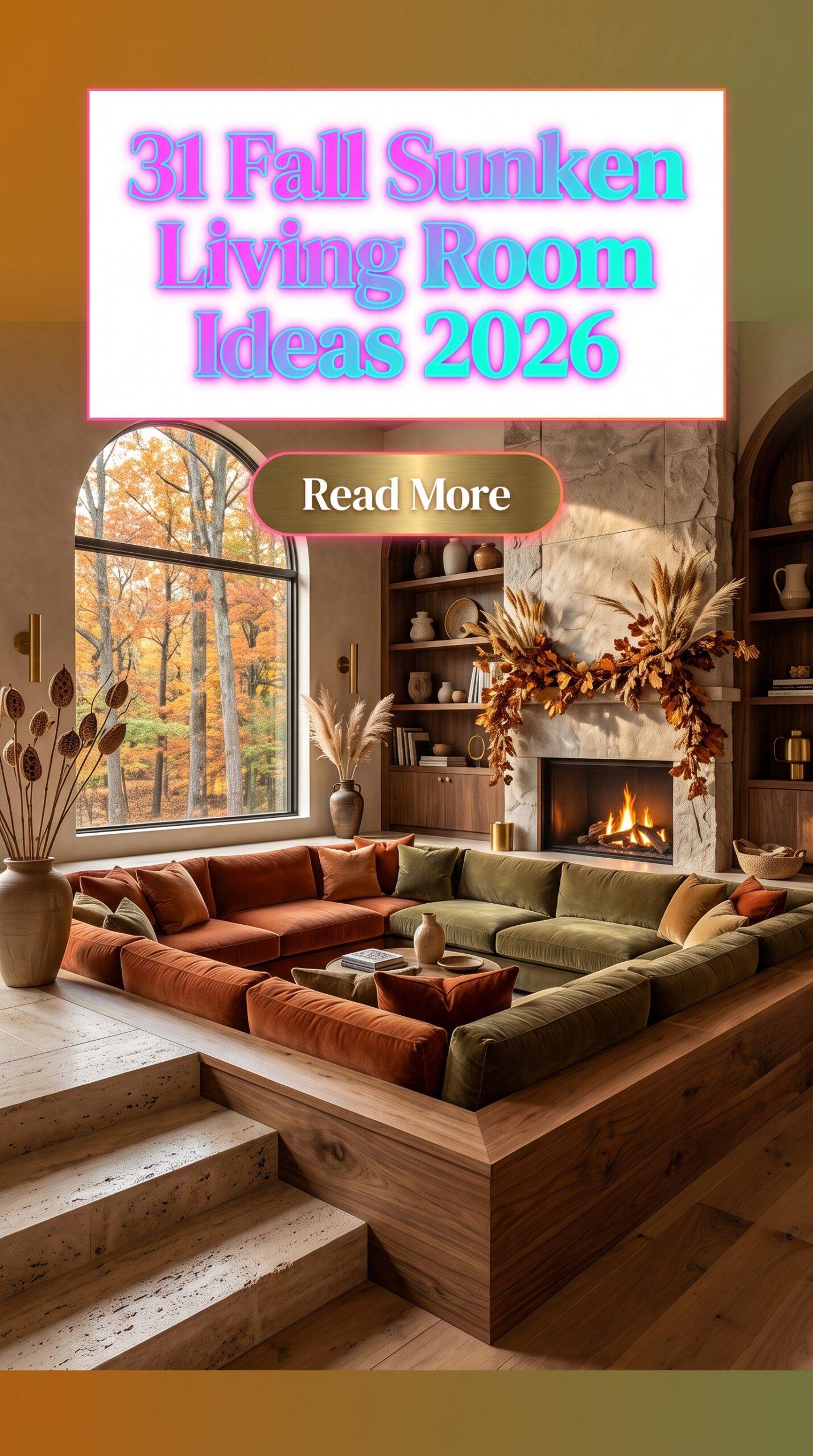 31 Fall Sunken Living Room Ideas 2026 for Homes Modern, Rustic & Timeless Design Inspiration