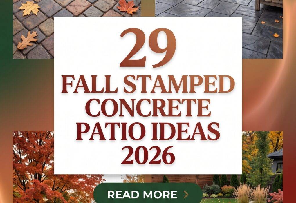 29 Fall Stamped Concrete Patio Ideas 2026 for Homes | Modern Backyards & Outdoor Living