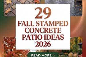 29 Fall Stamped Concrete Patio Ideas 2026 for Homes | Modern Backyards & Outdoor Living
