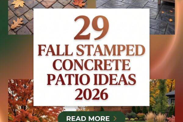 29 Fall Stamped Concrete Patio Ideas 2026 for Homes | Modern Backyards & Outdoor Living