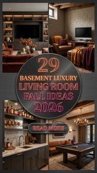 29 Basement Luxury Living Room Fall Ideas 2026 for Homes | Stunning Cozy Basement Designs