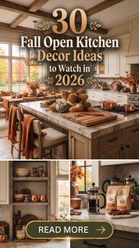 30 Fall Open Kitchen Decor Ideas 2026 for Homes | Stylish Home Remodel Inspiration