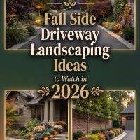 31 Fall Side Driveway Landscaping Ideas 2026 for Homes | Beautiful Curb Appeal Inspiration