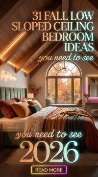 31 Fall Low Sloped Ceiling Bedroom Ideas 2026 for Homes | Cozy Space-Saving Bedroom Inspiration