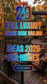 29 Fall Luxury Black Deck Railing Ideas 2026 for Homes | Stunning Outdoor Design Inspiration