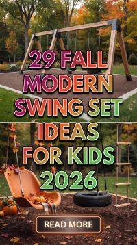 29 Fall Modern Swing Set Ideas for Kids 2026 for Homes | Stylish Backyard Play Designs