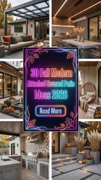 30 Fall Modern Attached Covered Patio Ideas 2026 for Homes | Stunning Outdoor Living Inspiration