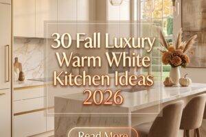 30 Fall Luxury Warm White Kitchen Ideas 2026 for Homes | Elegant Paint Color Inspiration