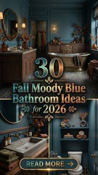 30 Fall Moody Blue Bathroom Ideas 2026 for Homes | Transform Your Space with Elegant Style