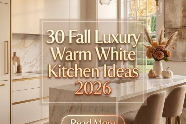 30 Fall Luxury Warm White Kitchen Ideas 2026 for Homes | Elegant Paint Color Inspiration