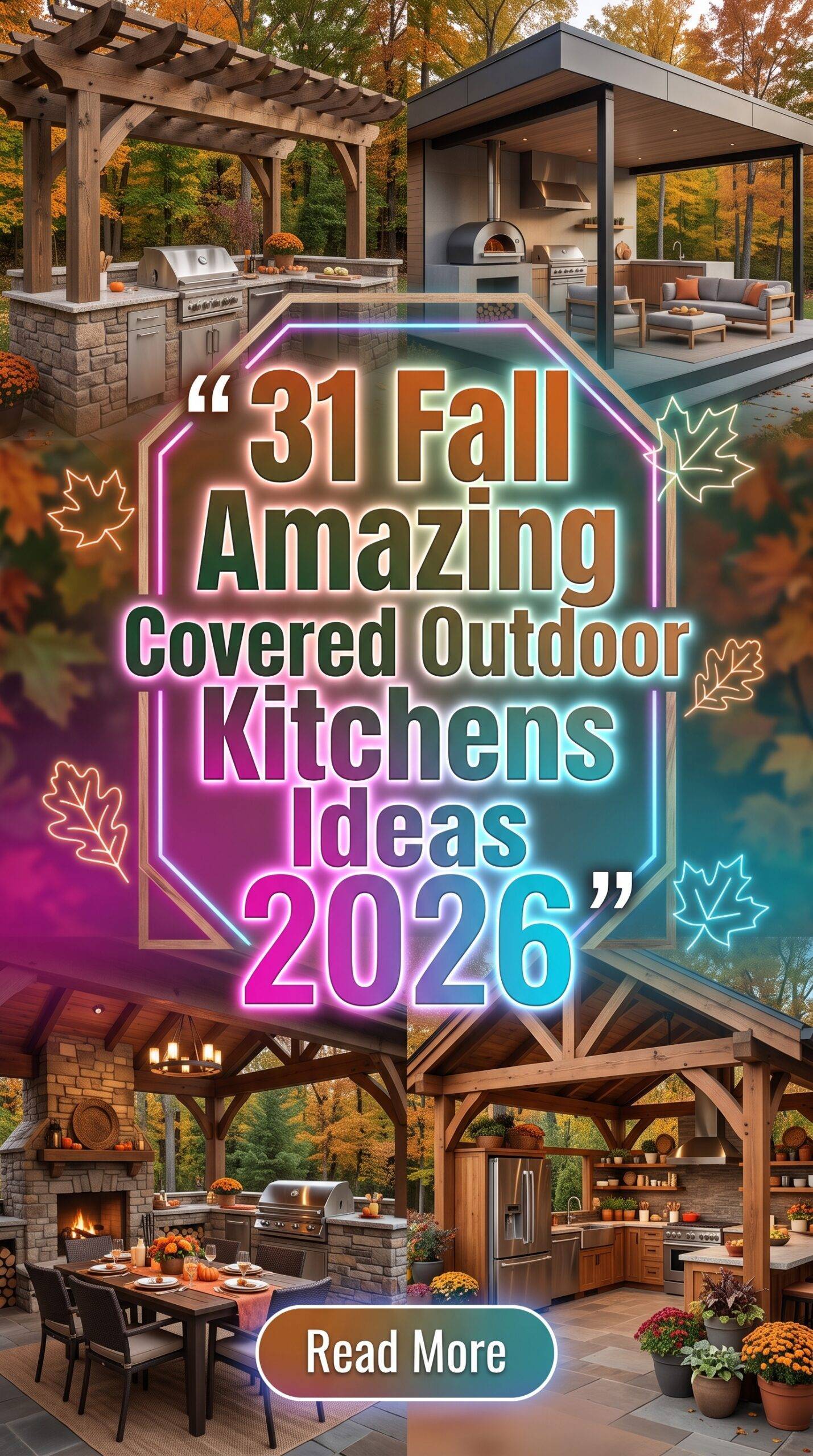 31 Fall Amazing Covered Outdoor Kitchens Ideas 2026 for Homes | Stylish Backyard Cooking Spaces