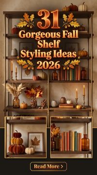 31 Gorgeous Fall Shelf Styling Ideas 2026 for Homes | Designer-Approved Decor You'll Love