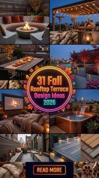 31 Fall Rooftop Terrace Design Ideas 2026 for Homes | Modern Outdoor Living Inspiration