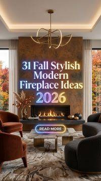 31 Fall Stylish Modern Fireplace Ideas 2026 for Homes | Cozy Living Room Inspiration