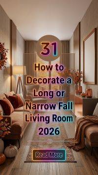31 How to Decorate a Long or Narrow Fall Living Room 2026 for Homes | Smart Layout Solutions for Tricky Spaces
