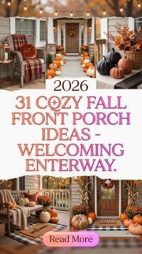 31 Cozy Fall Front Porch Ideas 2026 for Homes | Create the Most Welcoming Entryway