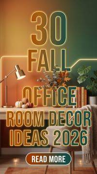 30 Fall Office Room Decor Ideas 2026 for Homes | Create a Stylish & Creative Workspace