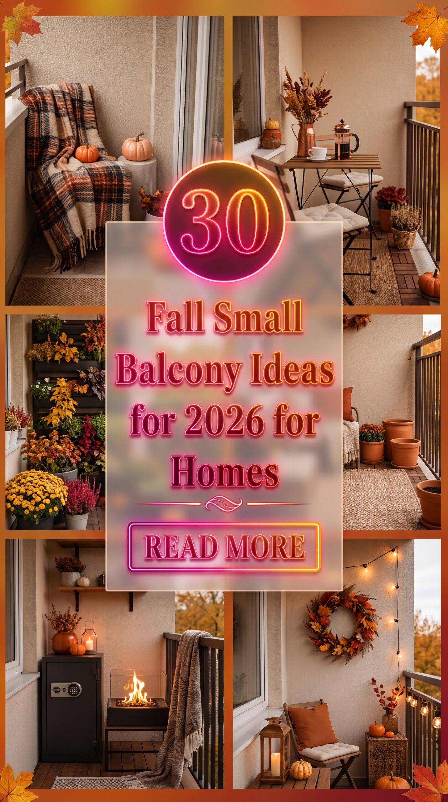 30 Fall Small Balcony Ideas for 2026 for Homes | Transform Your Tiny Space into a Dream