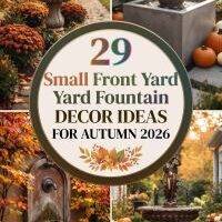 29 Fall Small Front Yard Fountain Decor Ideas 2026 for Homes | Serene Entryway Inspiration