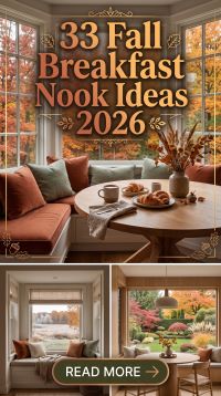 33 Fall Breakfast Nook Ideas 2026 for Modern Homes | Cozy Seating & Beautiful Seasonal Decor