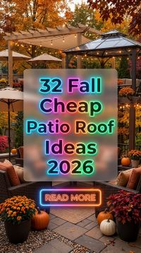 32 Fall Cheap Patio Roof Ideas 2026 for Homes | Budget-Friendly Outdoor Designs That Transform Your Space