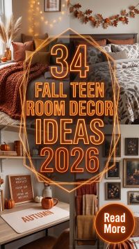 34 Fall Teen Room Decor Ideas 2026 for Homes | Stylish, Cozy & Personalized Bedroom Inspiration
