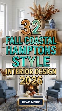 32 Fall Coastal Hamptons Style Interior Design 2026 for Homes | Timeless & Elegant Ideas