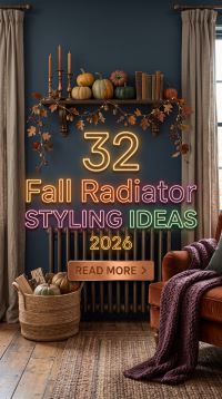 32 Fall Radiator Styling Ideas 2026 That Turn an Overlooked Home Detail Into Beautiful Decor | Clever Covers & Cozy Seasonal Styling